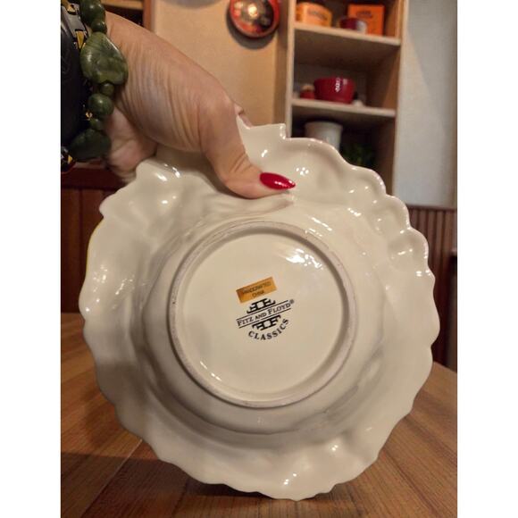 Fitz and Floyd Classics Ambrosia Collection Bowl and Bud Vase Set Vintage EUC - Picture 8 of 8